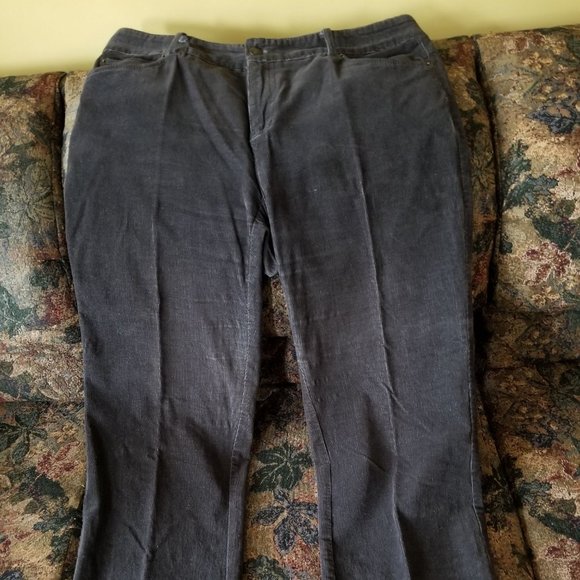 Vintage 90s, needle cord, fine corduroy pants, 4 pockets, Focus, L, gray - Picture 1 of 11